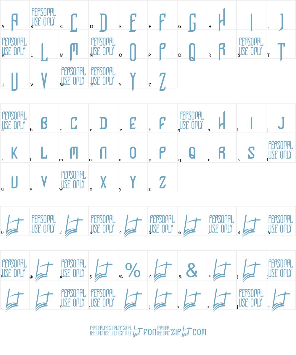 Perfect Night Font Character